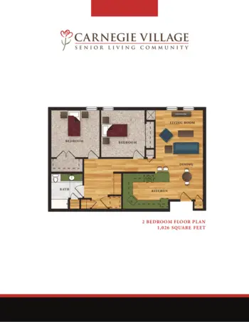 Floorplan of Carnegie Village Senior Living Community, Assisted Living, Belton, MO 15