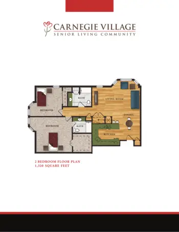 Floorplan of Carnegie Village Senior Living Community, Assisted Living, Belton, MO 17