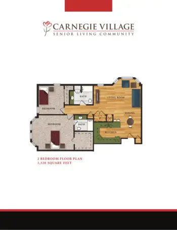 Floorplan of Carnegie Village Senior Living Community, Assisted Living, Belton, MO 18
