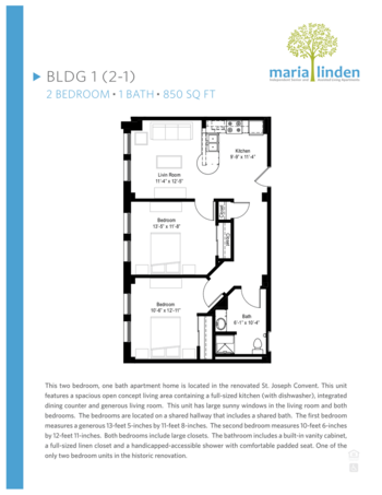 Floorplan of Maria Linden Assisted Living Apartments, Assisted Living, Milwaukee, WI 2