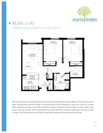Floorplan of Maria Linden Assisted Living Apartments, Assisted Living, Milwaukee, WI 6
