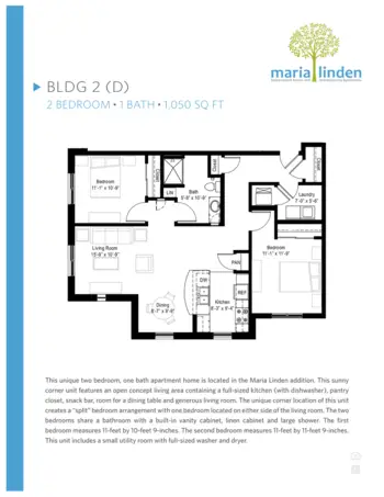 Floorplan of Maria Linden Assisted Living Apartments, Assisted Living, Milwaukee, WI 9
