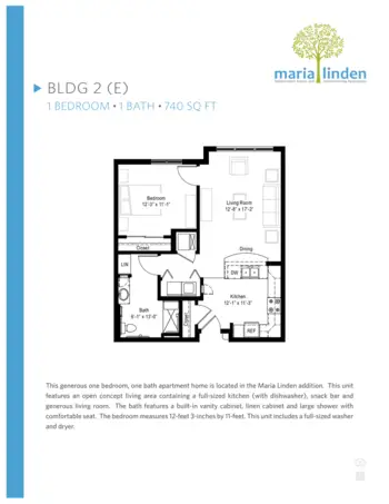 Floorplan of Maria Linden Assisted Living Apartments, Assisted Living, Milwaukee, WI 11