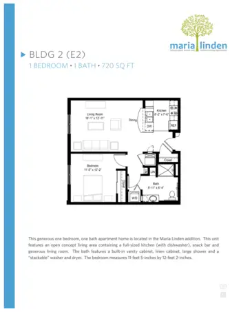 Floorplan of Maria Linden Assisted Living Apartments, Assisted Living, Milwaukee, WI 12