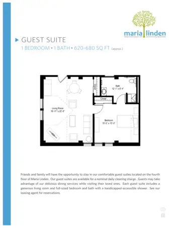 Floorplan of Maria Linden Assisted Living Apartments, Assisted Living, Milwaukee, WI 13