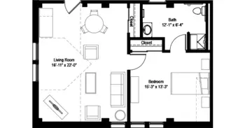 Floorplan of Maria Linden Assisted Living Apartments, Assisted Living, Milwaukee, WI 14