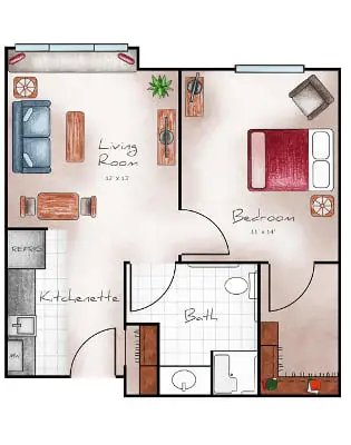 Floorplan of Orchard Pointe at Surprise, Assisted Living, Surprise, AZ 1