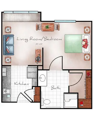 Floorplan of Orchard Pointe at Surprise, Assisted Living, Surprise, AZ 4
