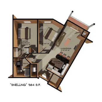 Floorplan of Polar Ridge Senior Living, Assisted Living, Memory Care, North St Paul, MN 5