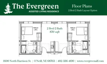 Floorplan of The Evergreen, Assisted Living, O Neill, NE 1