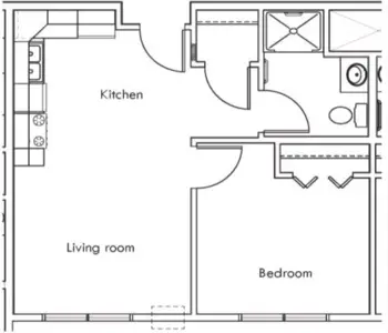 Floorplan of Twin Town Villa, Assisted Living, Memory Care, Breckenridge, MN 1