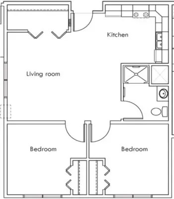 Floorplan of Twin Town Villa, Assisted Living, Memory Care, Breckenridge, MN 4