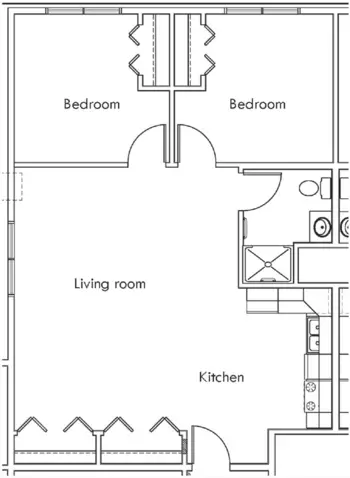 Floorplan of Twin Town Villa, Assisted Living, Memory Care, Breckenridge, MN 5