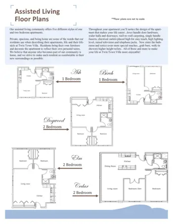 Floorplan of Twin Town Villa, Assisted Living, Memory Care, Breckenridge, MN 6