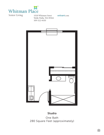 Floorplan of Whitman Place, Assisted Living, Walla Walla, WA 1