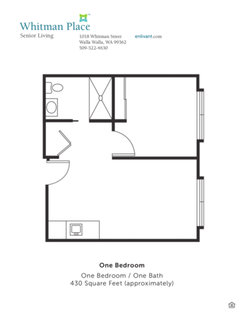 Floorplan of Whitman Place, Assisted Living, Walla Walla, WA 2