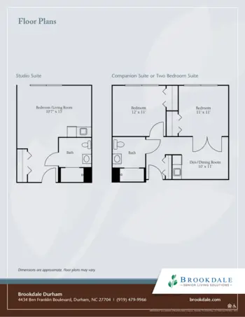 Floorplan of Brookdale Durham, Assisted Living, Durham, NC 1