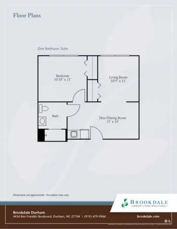 Floorplan of Brookdale Durham, Assisted Living, Durham, NC 2