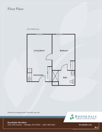 Floorplan of Brookdale Meridian, Assisted Living, Memory Care, Meridian, MS 2