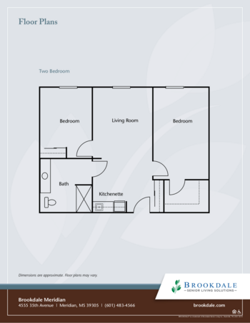 Floorplan of Brookdale Meridian, Assisted Living, Memory Care, Meridian, MS 3