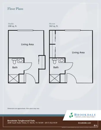 Floorplan of Brookdale Tanglewood Oaks, Assisted Living, Fort Worth, TX 1