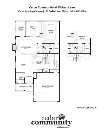 Floorplan of Cedar community, Assisted Living, West Bend, WI 2