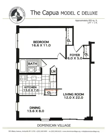 Floorplan of Dominican Village, Assisted Living, Amityville, NY 2