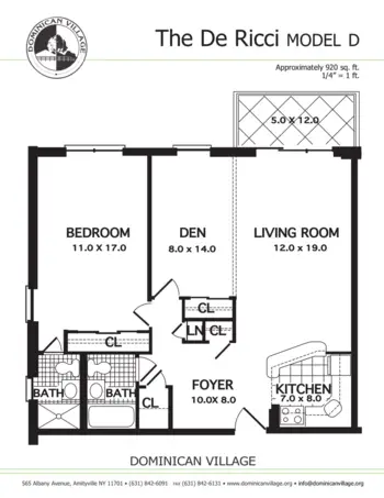 Floorplan of Dominican Village, Assisted Living, Amityville, NY 6