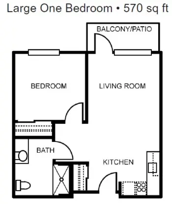 Floorplan of Rosewood Park, Assisted Living, Hillsboro, OR 5