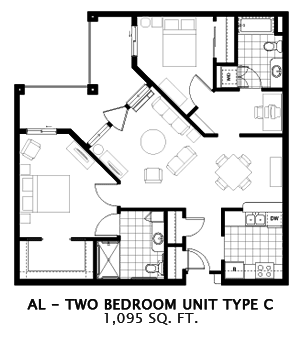 Floorplan of The Lakes, Assisted Living, Banning, CA 3