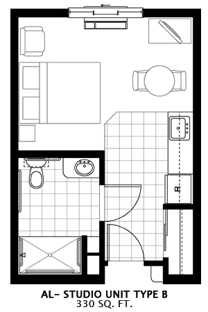 Floorplan of The Lakes, Assisted Living, Banning, CA 7