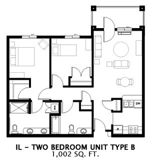 Floorplan of The Lakes, Assisted Living, Banning, CA 10