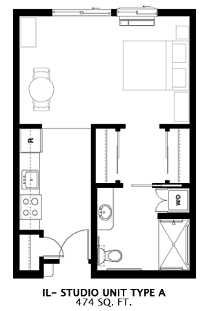 Floorplan of The Lakes, Assisted Living, Banning, CA 11