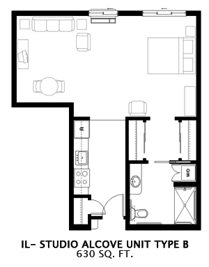 Floorplan of The Lakes, Assisted Living, Banning, CA 13