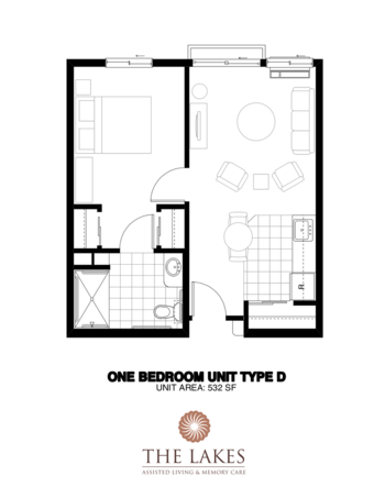 Floorplan of The Lakes, Assisted Living, Banning, CA 20