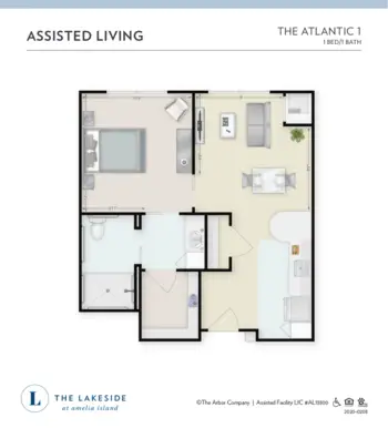 Floorplan of The Lakeside at Amelia Island, Assisted Living, Fernandina Beach, FL 1