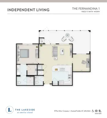 Floorplan of The Lakeside at Amelia Island, Assisted Living, Fernandina Beach, FL 6