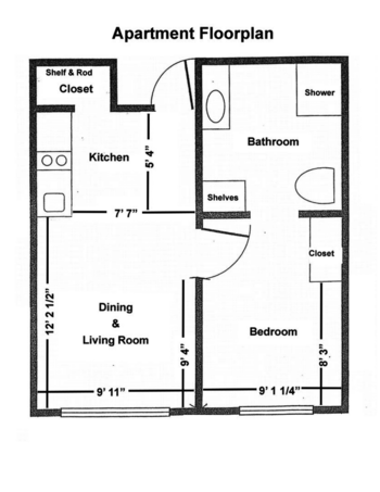 Floorplan of The Terrace, Assisted Living, Homer, AK 1