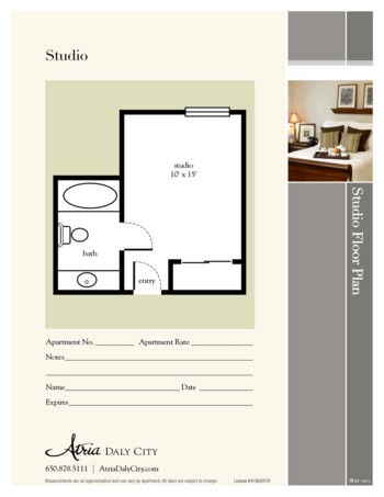 Floorplan of Atria Daly City, Assisted Living, Daly City, CA 1