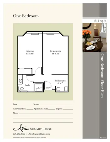 Floorplan of Atria Summit Ridge, Assisted Living, Reno, NV 2
