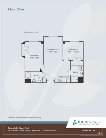 Floorplan of Brookdale Cape Cod, Assisted Living, Hyannis, MA 4