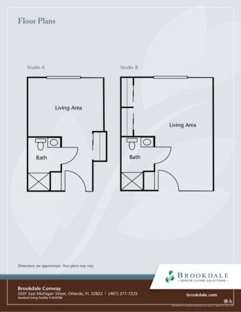 Floorplan of Brookdale Conway, Assisted Living, Orlando, FL 1