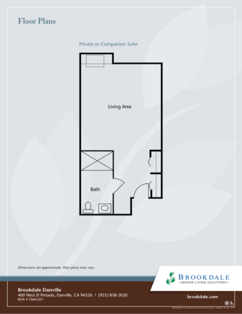 Floorplan of Brookdale Danville, Assisted Living, Danville, CA 1