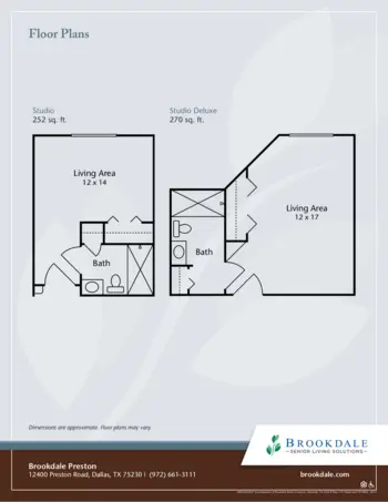 Floorplan of Brookdale Preston, Assisted Living, Dallas, TX 1
