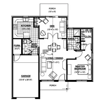 Floorplan of Hilty Home, Assisted Living, Pandora, OH 1