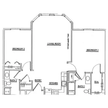 Floorplan of Hilty Home, Assisted Living, Pandora, OH 4