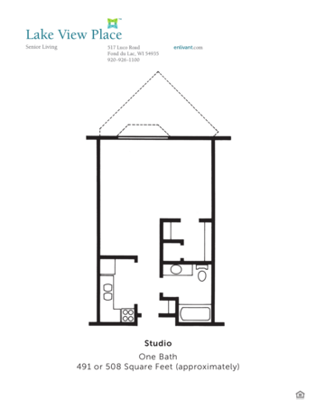 Floorplan of Lake View Place, Assisted Living, Fond du Lac, WI 1