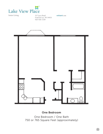 Floorplan of Lake View Place, Assisted Living, Fond du Lac, WI 2