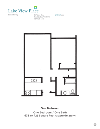 Floorplan of Lake View Place, Assisted Living, Fond du Lac, WI 3