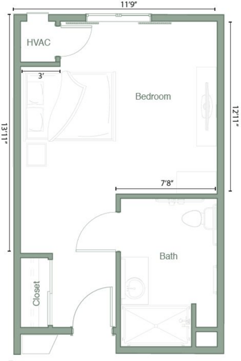 Floorplan of Legacy Village of Provo, Assisted Living, Provo, UT 1